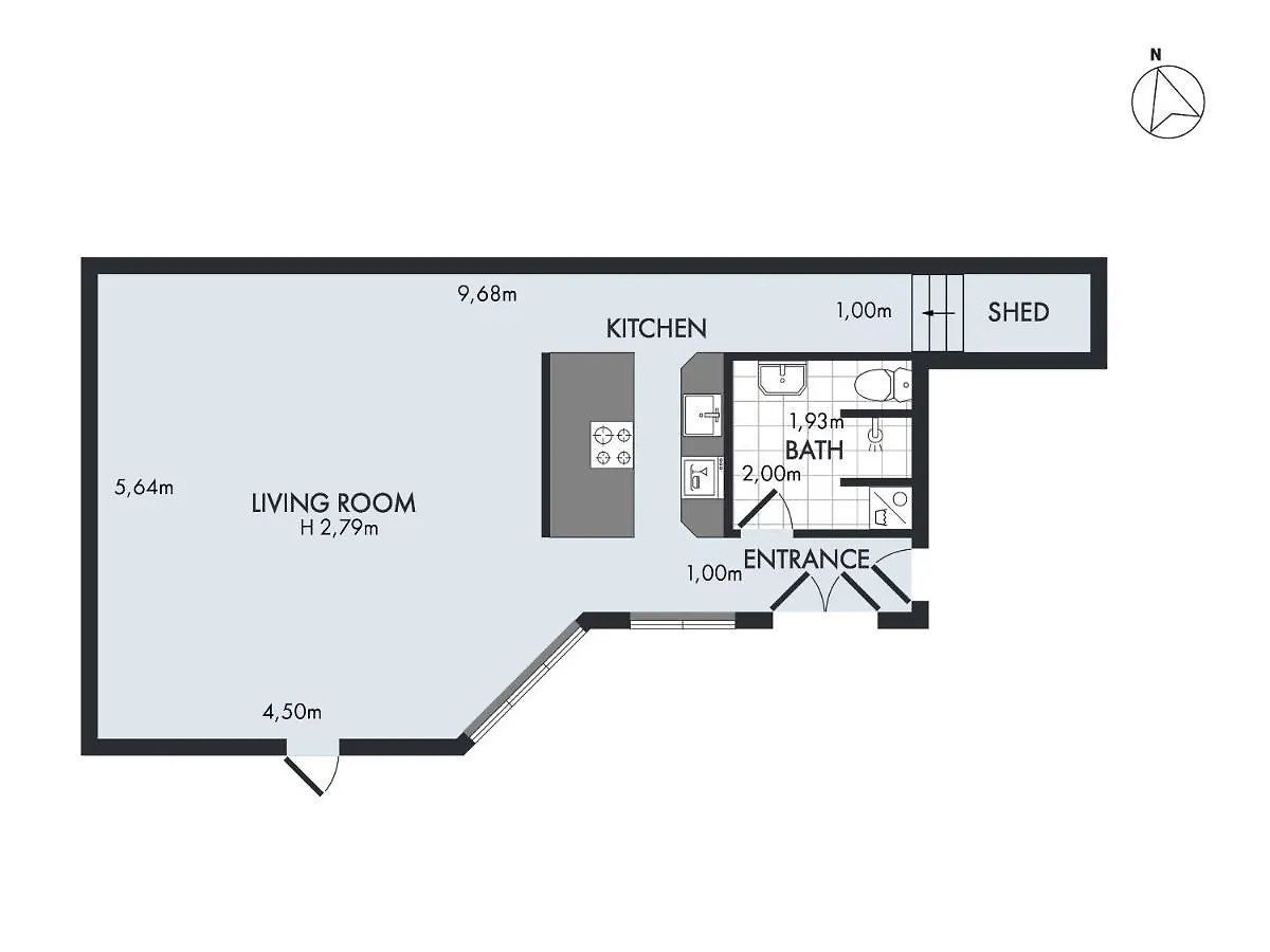 Sanders City - Spacious Studio Apartment Copenhaga